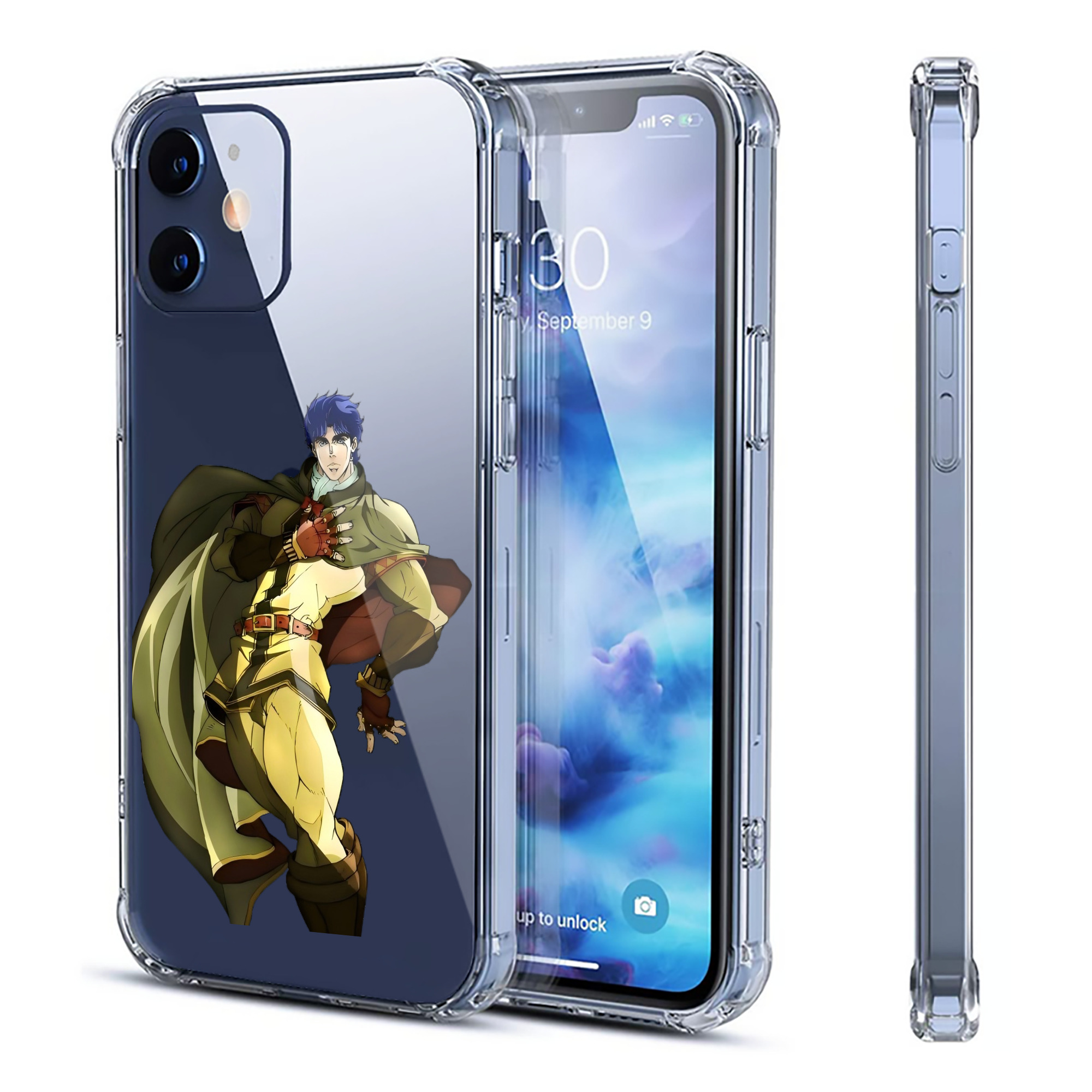 （画像用） ジョジョの奇妙な冒険 /ジョナサン?ジョースター JoJo's Bizarre Adventure Jonathan Joestar 【iPhone 12シリーズ対応】透明スマホケース（クリアソフトケース）
